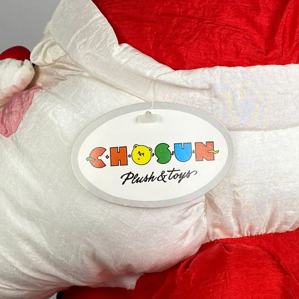 Vintage Chosun Santa Claus Nylon Plush Stuffed Toy Christmas Holiday Decor